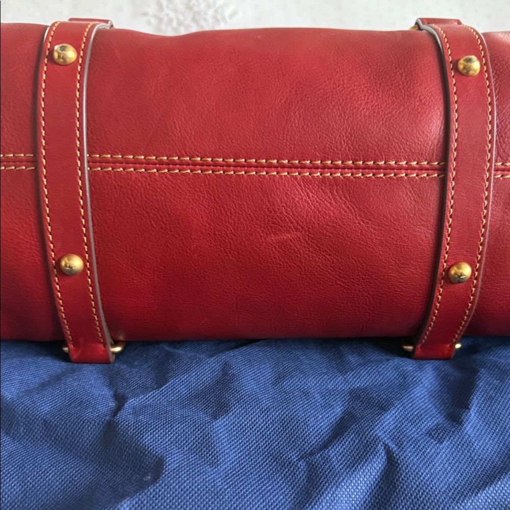 Dooney & Bourke Red Leather Satchel - Picture 4 of 9